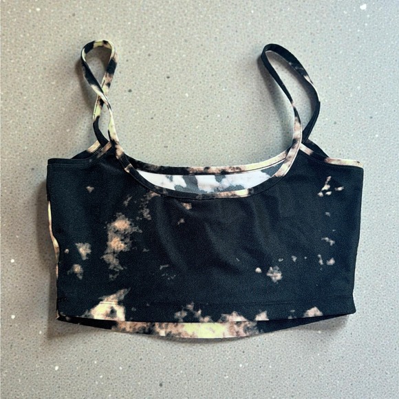 New Small‎ Adidas Tie Dye Cropped Tank Top Spaghetti Straps Grunge Patterned - Picture 4 of 6